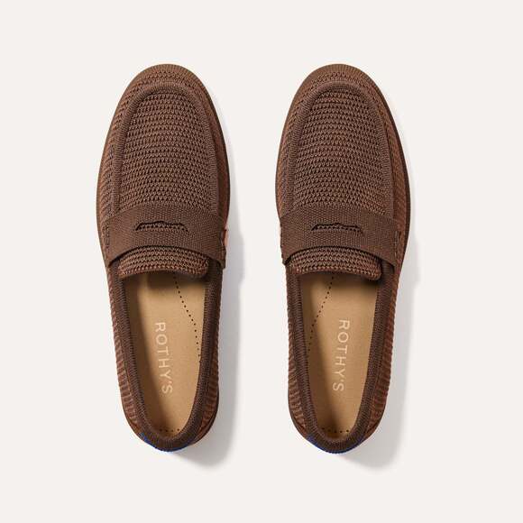 Rothy's Shoes - Rothy's The Penny Loafer - Cinnamon Raffia-Knit Size 7